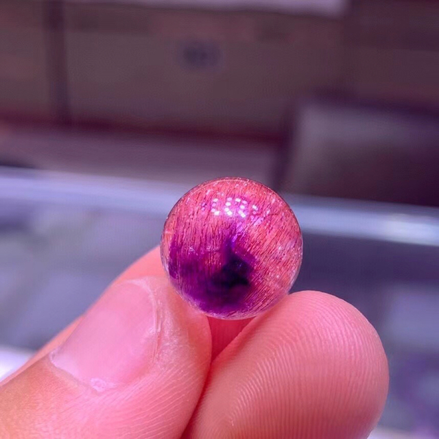 ⭐︎【高級】フラワー パープルルチル スーパーセブン 丸玉 14.2mm-