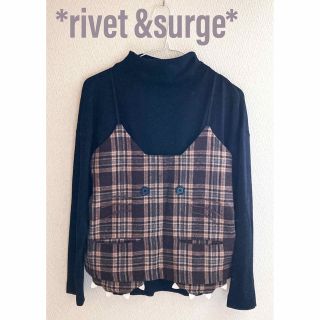 リベットアンドサージ(rivet & surge)のrivet&surge 後ろもかわいい猫にゃんこグレンチェックキャミソールネコ服(キャミソール)