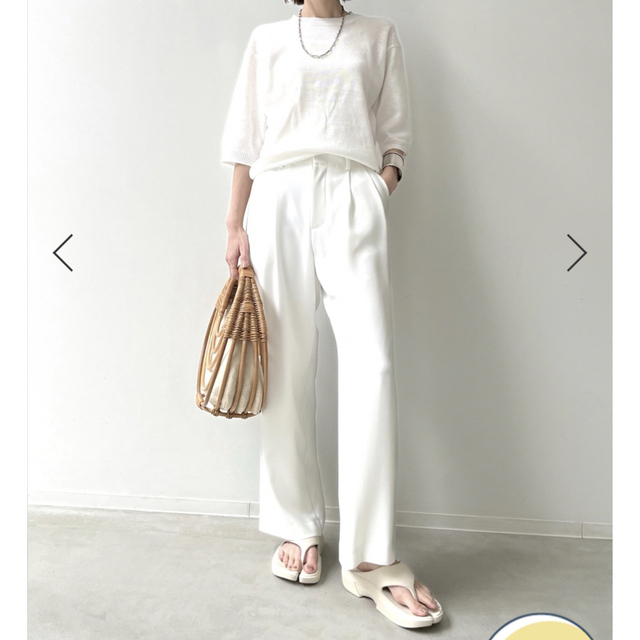 Tuck Wide Pants(WHITE) 36 専門店では 14535円 holderbat.alsace-日本