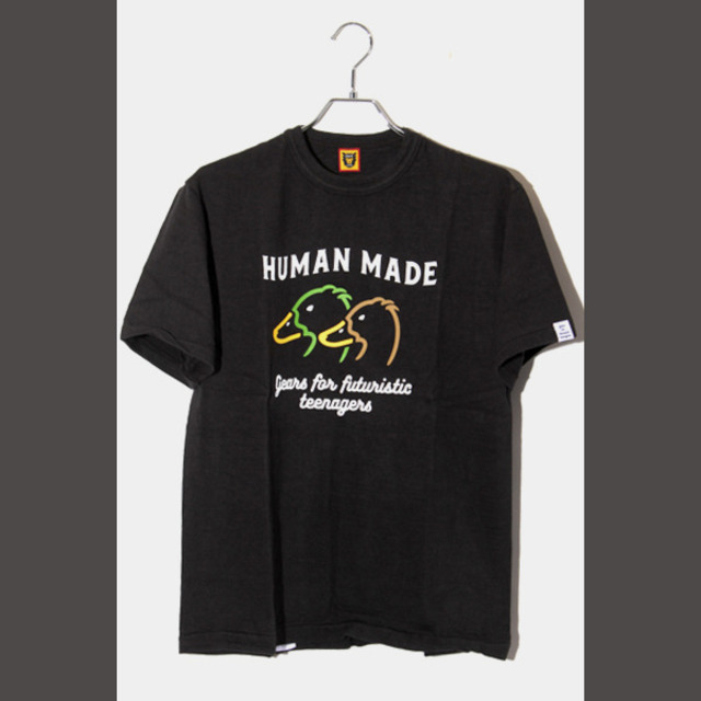 未使用品 22SS ヒューマンメイド 2305 ダック 半袖Tシャツ M 黒 お得