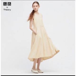 ユニクロ(UNIQLO)のユニクロ×セオリー　美シルエットワンピースXS(ロングワンピース/マキシワンピース)