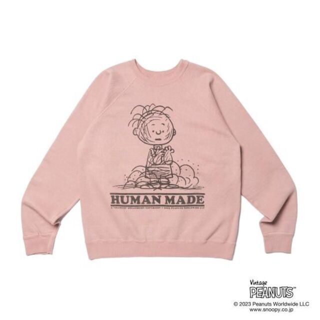 HUMAN MADE PEANUTS SWEATSHIRT #2 PINK Lスウェット