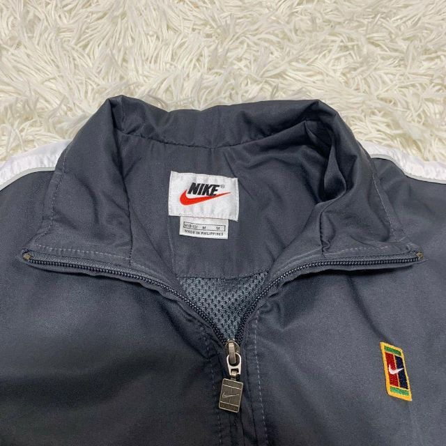 美品 90s NIKE ナイキ ナイロンジャケット M 黒 白 VINTAGE