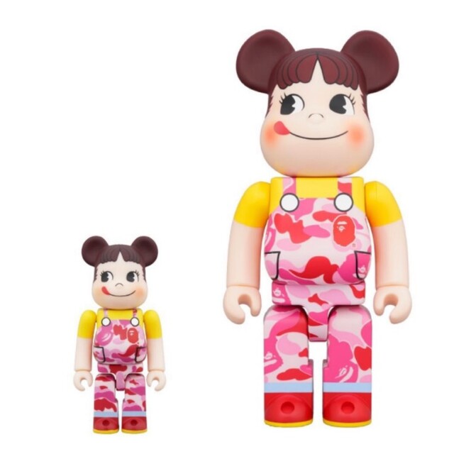 BE＠RBRICK  BAPE(R) × ペコちゃん100% & 400%ピンク