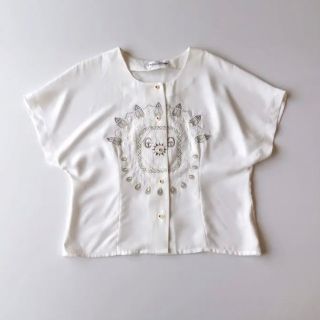 ロキエ(Lochie)のヴィンテージ 刺繍 ブラウス ヴィンテージ 半袖 ブラウス(シャツ/ブラウス(半袖/袖なし))