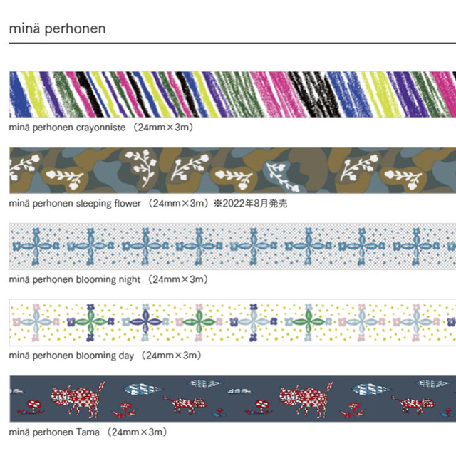 mina perhonen(ミナペルホネン)の●2022新作●mtミナペルホネン マスキングテープ5点セット エンタメ/ホビーのアート用品(その他)の商品写真