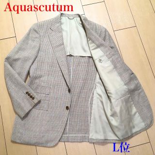 Aquascutum 麻 テーラードジャケット-