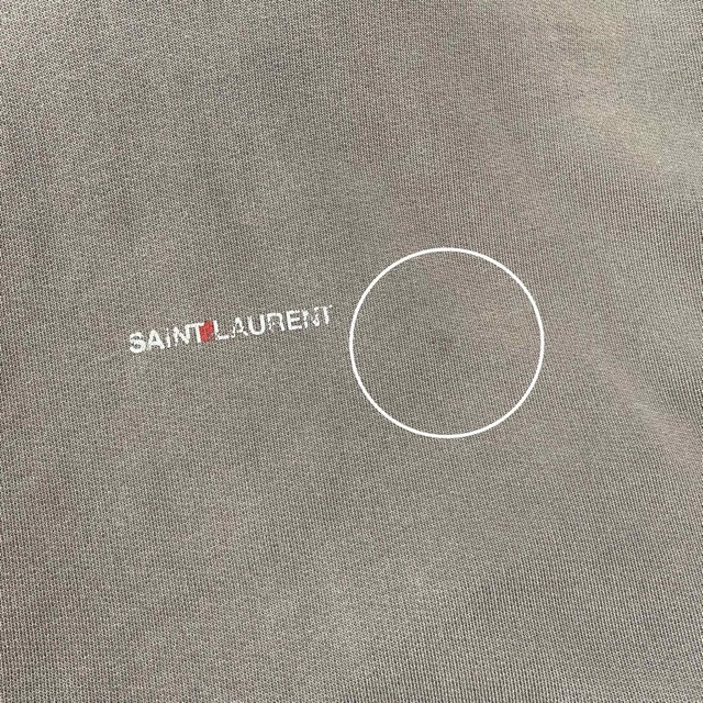 Saint Laurent サンローラン ロゴ パーカー  スエット ダメージ 5