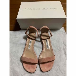 マノロブラニク(MANOLO BLAHNIK)のMANOLO BLAHNIK ピンクサンダル　36 マノロブラニク　ロンハーマン(サンダル)