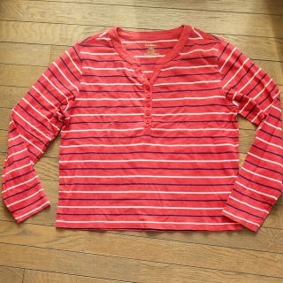 エルエルビーン(L.L.Bean)のLLBEAN 赤のカットソー(Tシャツ(長袖/七分))