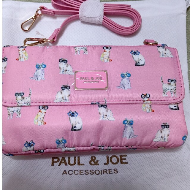 PAUL & JOE(ポールアンドジョー)のPAUL & JOE ショルダーバッグ 猫 ピンク レディースのバッグ(ショルダーバッグ)の商品写真