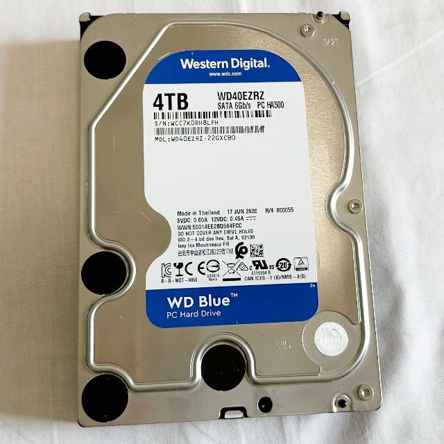 ウェスタンデジタル 4TB 内蔵型HDD