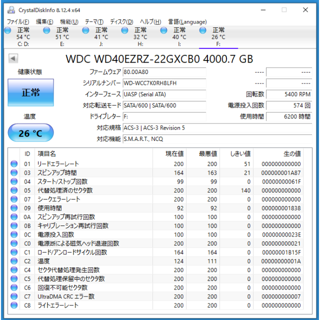 ウェスタンデジタル 4TB 内蔵型HDD 4
