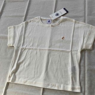 プチバトー(PETIT BATEAU)のプチバトー　コットンリネンフレンチカットソー　4ans オフホワイト　新品(Tシャツ/カットソー)