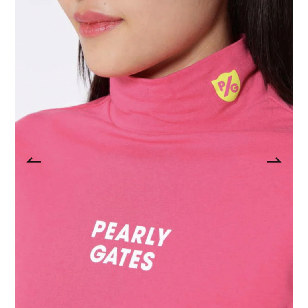 PEARLY GATESパーリーゲイツ長袖ベア天竺ハイネックカットソー