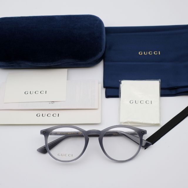 Gucci(グッチ)のGUCCI GG0121O グレー グッチ ボストン キーホールブリッジ メガネ メンズのファッション小物(サングラス/メガネ)の商品写真