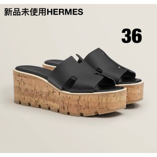 エルメス(Hermes)の新品 エルメス HERMES サンダル エズ 30 ブラック サイズ36(サンダル)