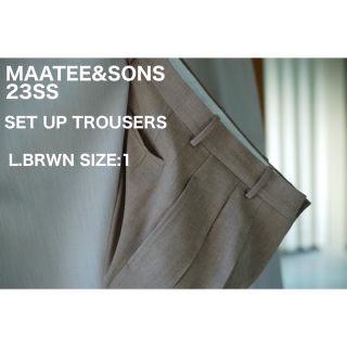 パネル MAATEE\u0026SONS 23SS SET UP TROUSERS L.BRWN | alamiah.edu.sa