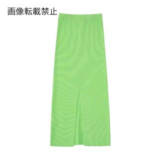🎀4月新作🛍10915◇green グリーン ロング ニット タイトスカート (ロングスカート)