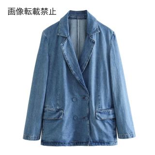 🎀4月新作🛍10918◇デニム ダブルジャケット ブレザー (テーラードジャケット)