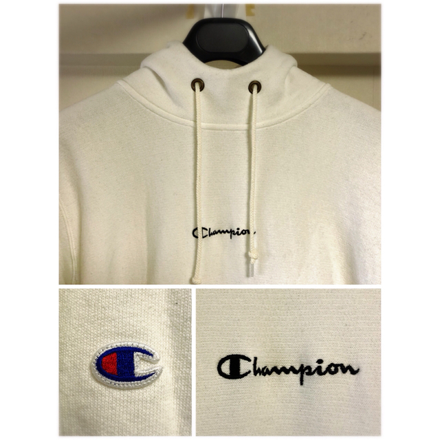 Champion REVERSE WEAVE プルオーバー パーカー 白 2