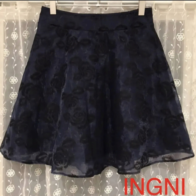 INGNI(イング)の★ INGNI ★   花柄レース　フレアースカート レディースのスカート(ひざ丈スカート)の商品写真