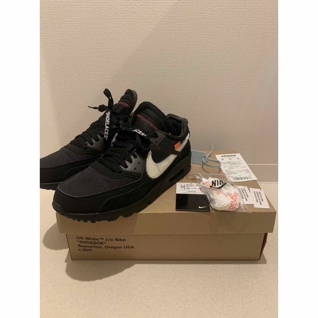 OFF-WHITE × NIKE AIR MAX 90 BLACK/CORNナイキ