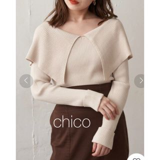 フーズフーチコ(who's who Chico)のフーズフーチコ　chico リブ　セーラーカラー　ビッグ襟　トップス　ZARA(カットソー(長袖/七分))