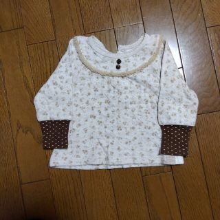 キムラタン(キムラタン)のキムラタン　女児ロンT　小花柄ベージュ　80cm(シャツ/カットソー)