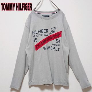 トミーヒルフィガー(TOMMY HILFIGER)の【匿名配送】 トミーヒルフィガー フロント プリント ロゴ グレー スウェット(スウェット)