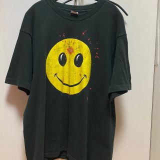 直販廉価 90s ぶち抜きスマイル Tシャツ Tシャツ/カットソー(半袖/袖