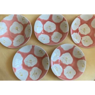 タチキチ(たち吉)の椿柄　和小皿　5枚セット(食器)