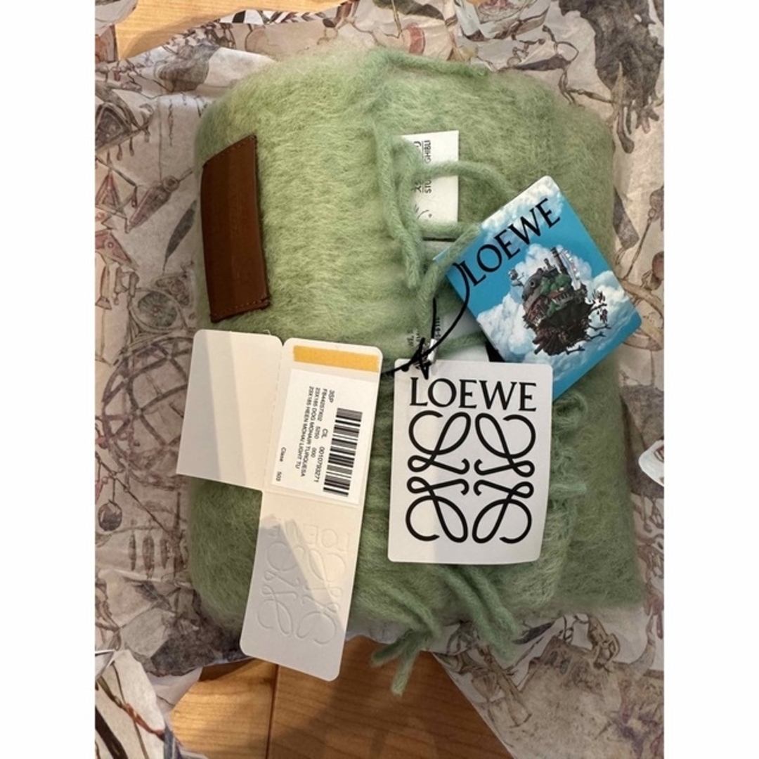 LOEWE ロエベ ハウルの動く城 ヒン スカーフ モヘア&ウールブレンド-
