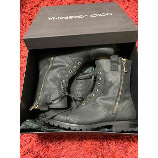 ドルチェアンドガッバーナ(DOLCE&GABBANA)のドルチェ&ガッバーナ　ブーツ　レザー　UK8 26.5 27.0(ブーツ)