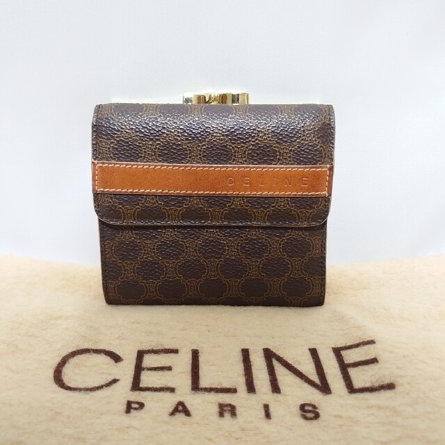 Old CELINE マカダム柄 折り財布-