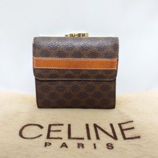 セリーヌ(celine)のCELINE マカダム柄 折り財布 がま口(財布)