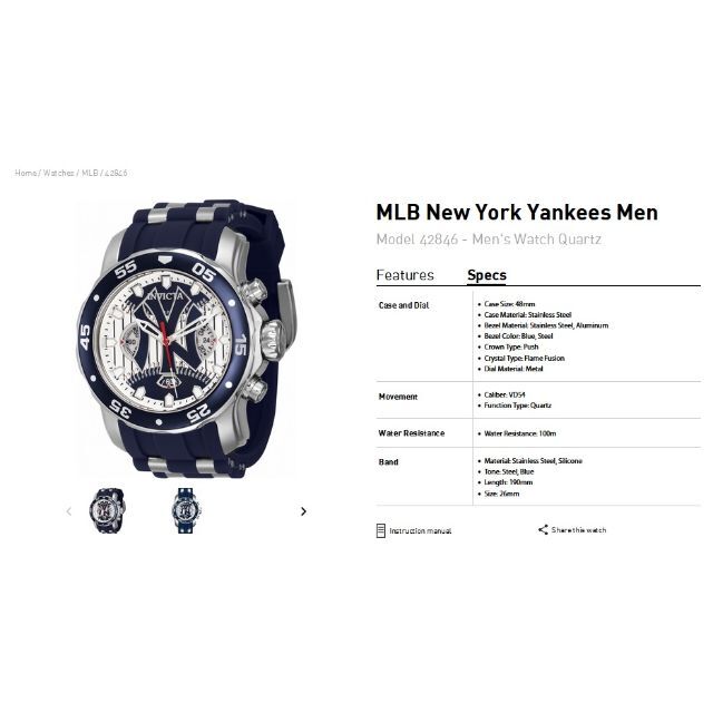 INVICTA - インビクタ『MLB New York Yankees 42846』の通販 by TNK