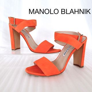 マノロブラニク(MANOLO BLAHNIK)のマノロブラニク　ストラップ　ハイヒール　サンダル　極美品(ハイヒール/パンプス)