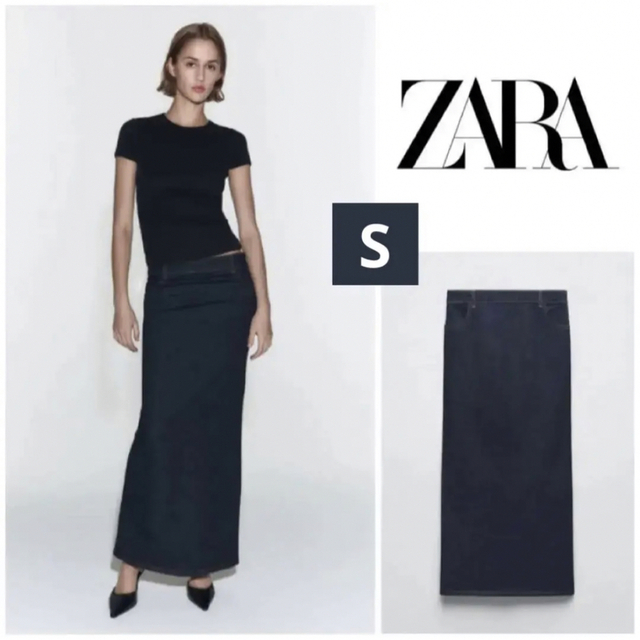 幻想的 新作完売品XL【新品未使用】ZARA ザラ ZWデニムスカート