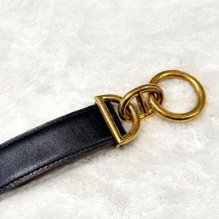 Hermes - エルメス シェーヌダンクル ゴールド ベルト レザー ブラック