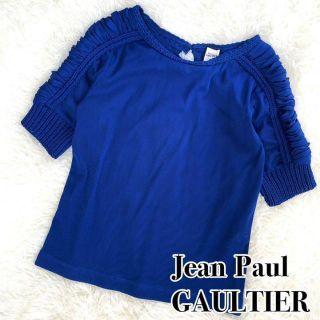 ジャンポールゴルチエ(Jean-Paul GAULTIER)の美品『Jean Paul GAULTIER』シアー 編み込みリブ ブラウス.(シャツ/ブラウス(半袖/袖なし))