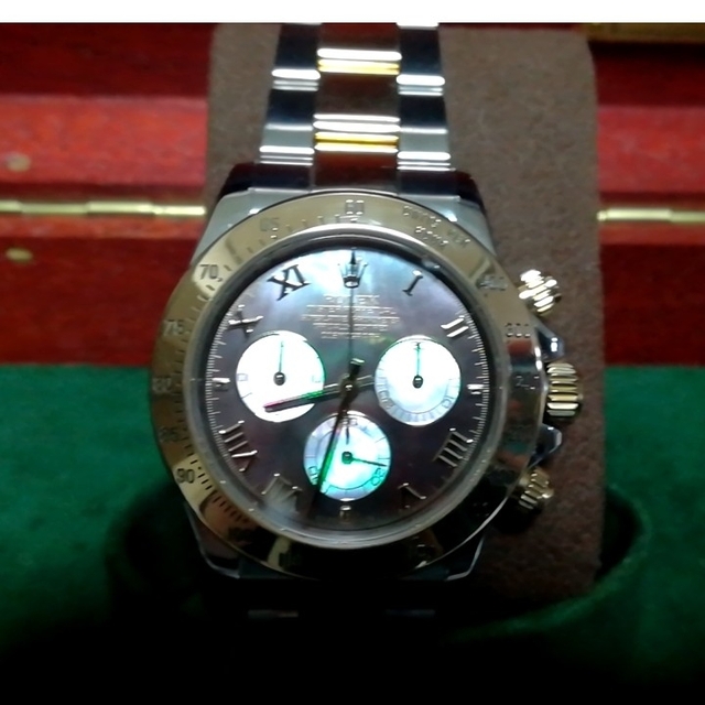 ROLEX(ロレックス)のわたる様専用　ロレックスデイトナコンビ　ブラックシェル文字盤　116523NR メンズの時計(腕時計(アナログ))の商品写真
