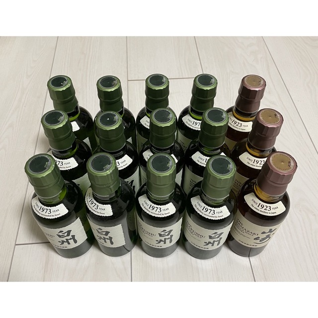 白州12本 山崎3本 計15本セット ミニボトル180ml-