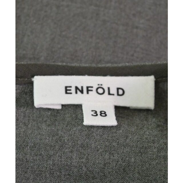 ENFOLD(エンフォルド)のENFOLD エンフォルド カジュアルシャツ 38(M位) グレー 【古着】【中古】 レディースのトップス(シャツ/ブラウス(長袖/七分))の商品写真