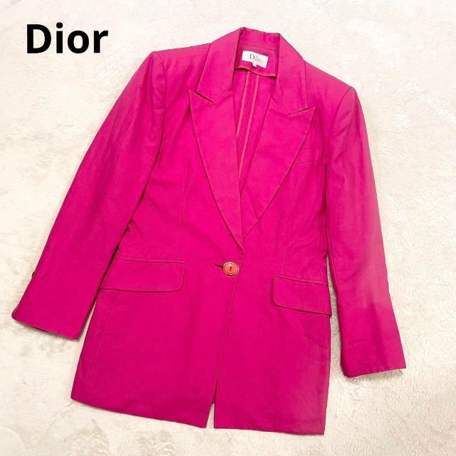 Christian Dior - ディオール リネン コットン テーラードジャケット ...