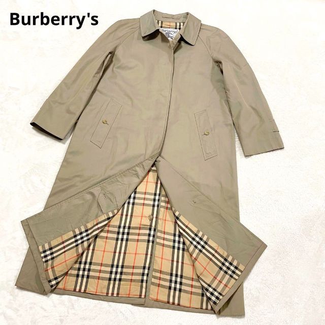 BURBERRY - バーバリー 裏地ノバチェック ステンカラーコート ベージュ