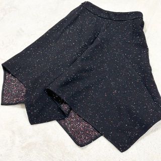 ステラマッカートニー 変形 ツイードスカート ブラック ウール 36サイズ 黒