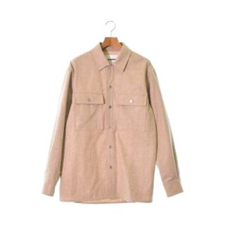 JIL SANDER + カジュアルシャツ 48(L位) ベージュ 【古着】【中古】(シャツ)