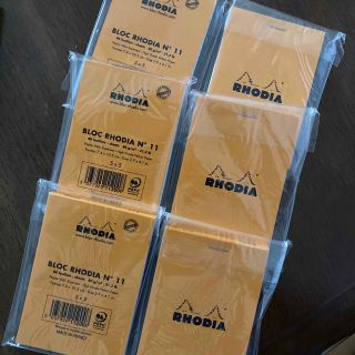 RHODIA ブロックロディア No.11を6冊(ノート/メモ帳/ふせん)