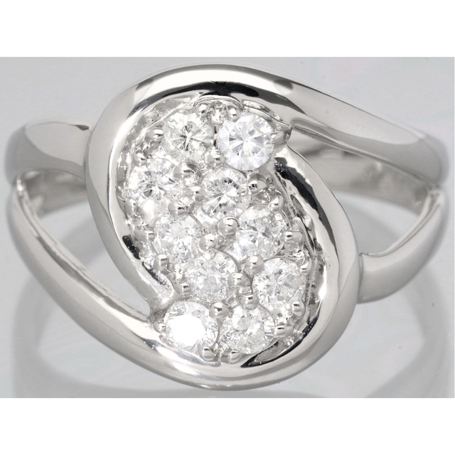 大人女性の 天然石リング 指輪 ダイヤモンド Diamond 0.53ct/13号/1個